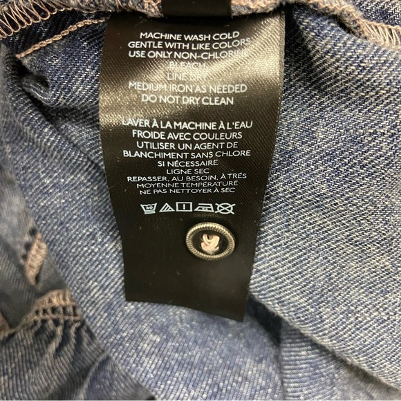 Anthropologie Pilcro Lorelei Tunic Dress Washed Denim Chambray Size 6 - Picture 10 of 11